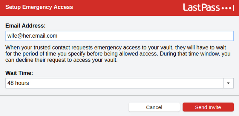 Emergency Access Screen