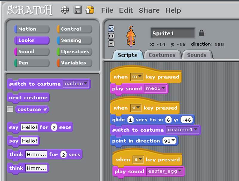 Scratch Command Screen